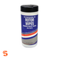 Brake service rotor wipes in a blue and gray cylindrical canister, 75 wipes, 6 x 7 in size