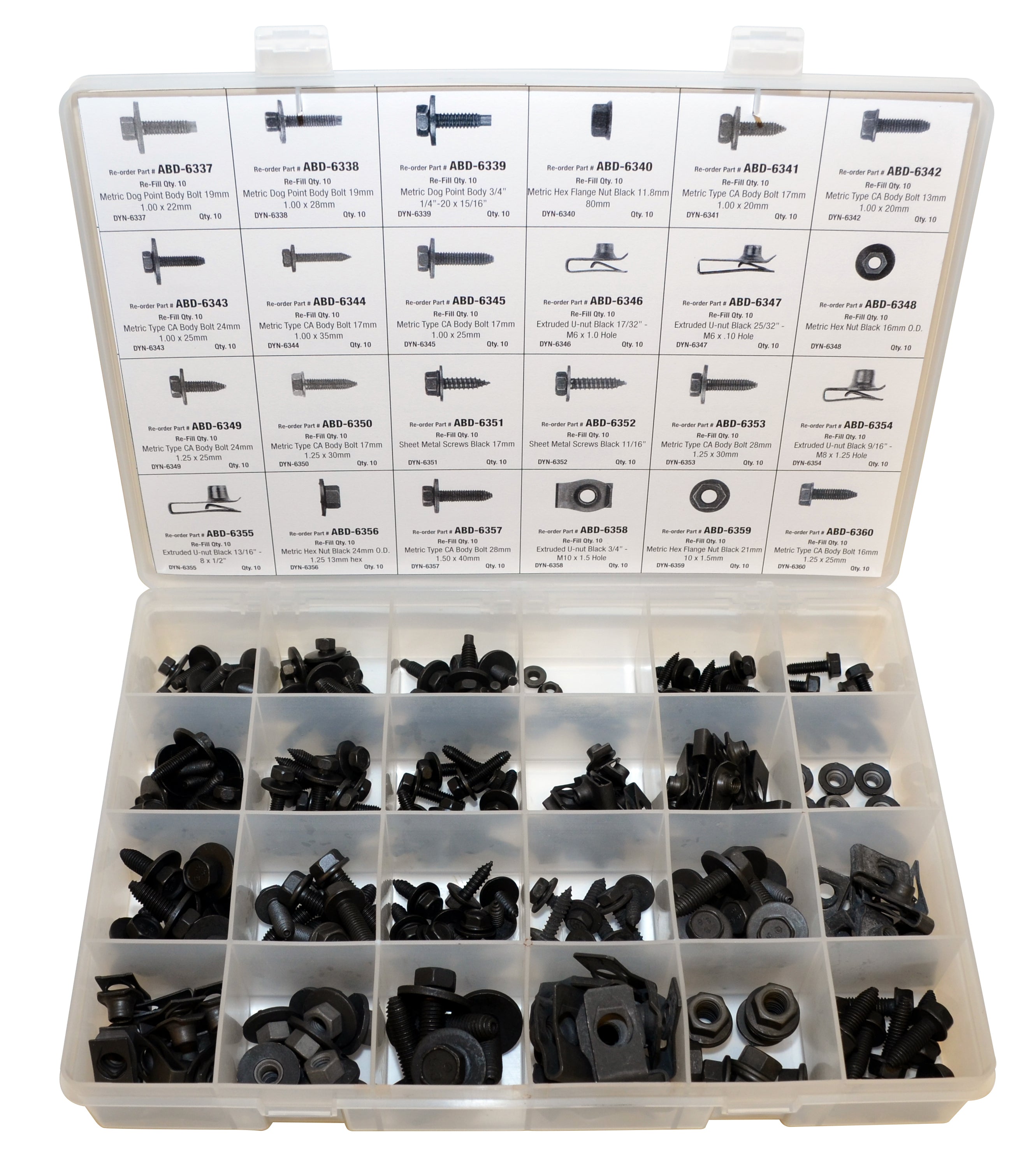 Auto Body Bolts Assortment Kit (135 Total Pieces)