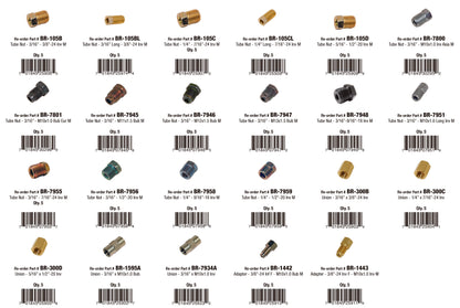Master Brake Line Fittings Assortment | Total Part Numbers: 23 | Total Pieces: 115