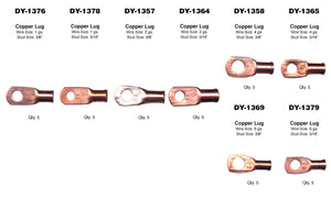 Copper Lug Terminal Assortment (40 Total Pieces)