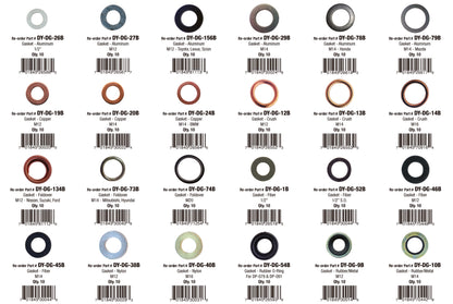 Master Drain Plug Gasket Assortment (240 Total Pieces)