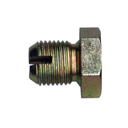 Yellow-zinc 1/2"-20 double-oversize oil drain plug with 3/4" hex
