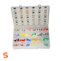 135-piece fuse assortment in clear plastic organizer case with labeled lid and multicolor blade fuses