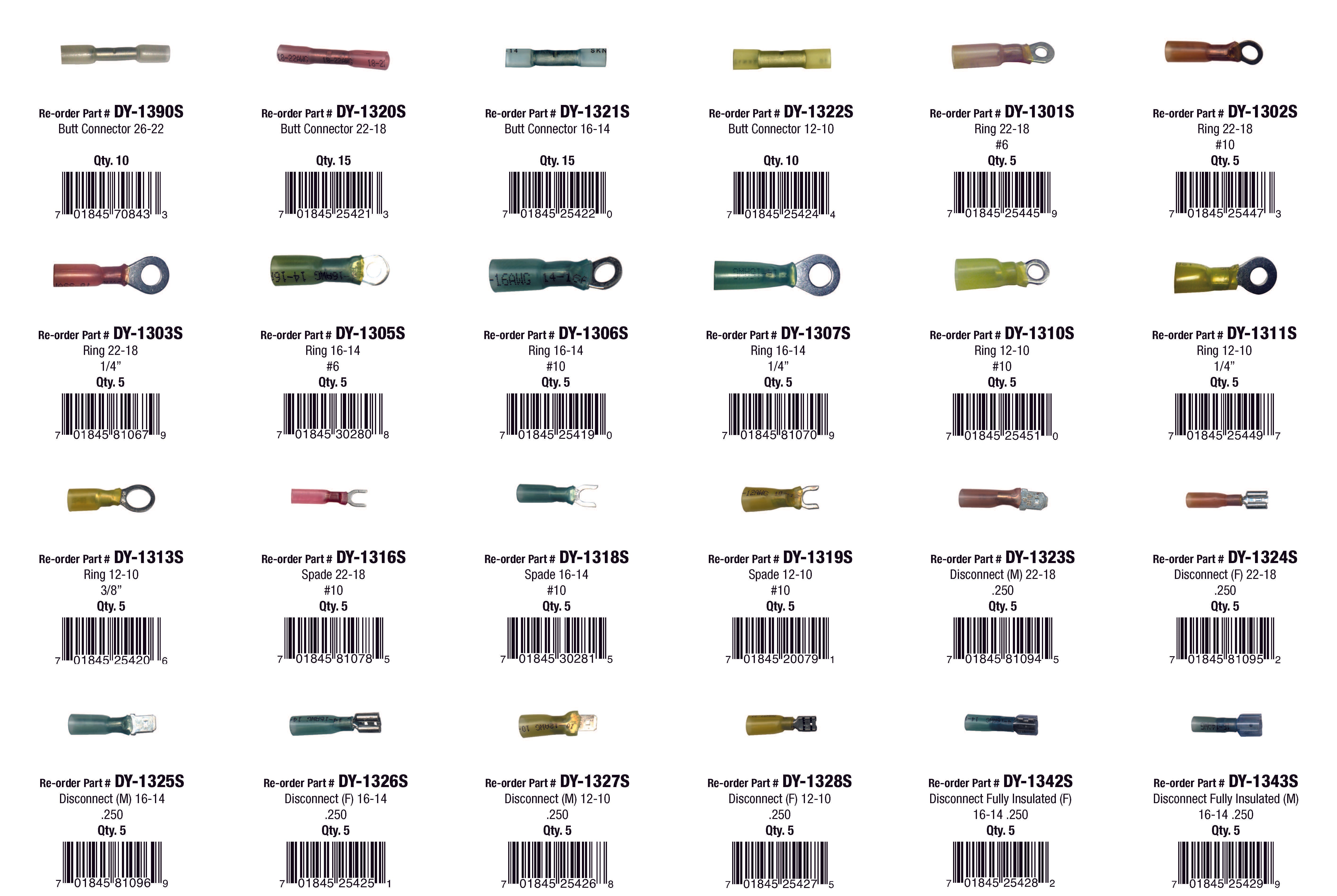 Shrink Terminal Assortment (150 Total Pieces)