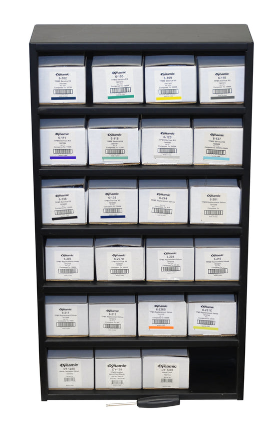 TPMS Valve & Service Kit Wall Cabinet (444 Total Pieces)