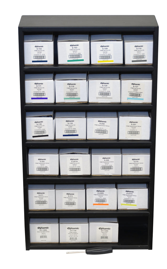 TPMS Valve & Service Kit Wall Cabinet Assortment