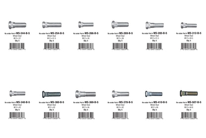 Wheel Stud Assortment (60 Total Pieces)