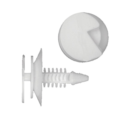 Natural Nylon Door Panel Trim Retainer Clips | Fits Hole Size: 1/4" | Head Diam: 7/8" | Stem Size: 3/4" | GM 1978-on | OEM# 3065575