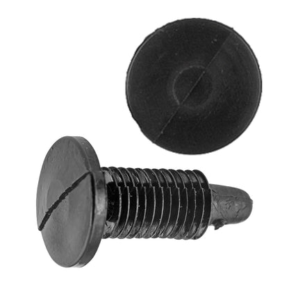 Black Nylon Trim Panel Shield Retainer Clips | Fits Hole Size: 1/4" | Head Diam: 1/2" | Stem Size: 3/4" | GM 1968-on | OEM# 411700