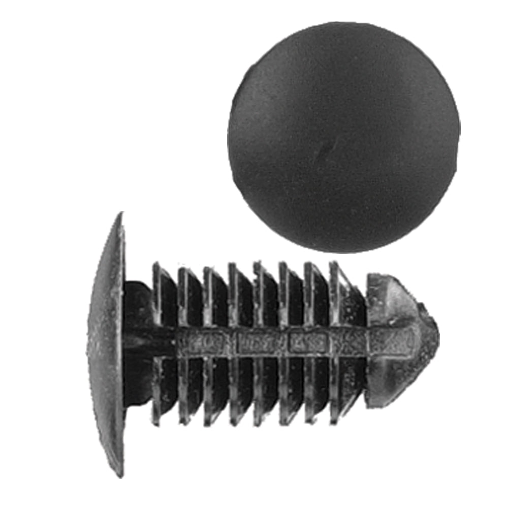 Nylon Trim Panel Shield Retainer Ford Explorer 1993-on Trunk Lid Latch, Chrysler 19 Hole Size: 23/64” (9mm) Color: Black Head Diam: 5/8