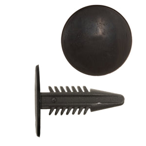 Nylon Seat Back Shield Retainer Camaro, Firebird 1982-on Hole Size: 17/64” Color: Black Head Diam: 25/31