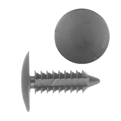 Black Nylon Fender Bumper Shield Retainer Clips | Fits Hole Size: 7/32" | Head Diam: 5/8" | Stem Size: 3/4" | Chrysler 1989-95 | OEM# 6501948