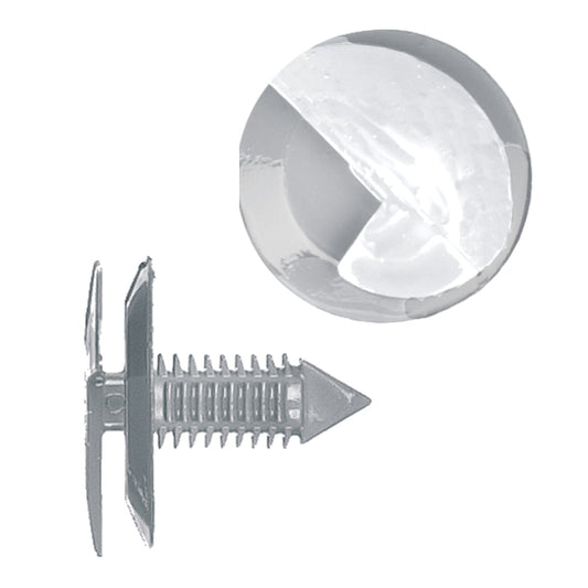Natural Nylon Door Panel Trim Retainer Clips | Fits Hole Size: 1/4" | Head Diam: 3/4" | Stem Size: 1/2"