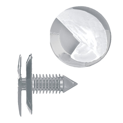 Natural Nylon Door Panel Trim Retainer Clips | Fits Hole Size: 1/4" | Head Diam: 3/4" | Stem Size: 1/2"
