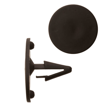 Black Nylon Hood Insulation Shield Retainer Clips | Fits Hole Size: 1/4" | Head Diam: 1-3/16" | Stem Size: 3/4" | Ford 1975-on | OEM# 386553S