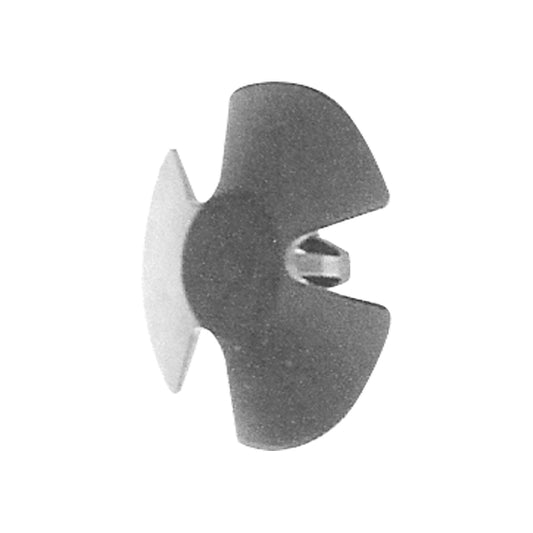 Black nylon hood insulation shield retainer clip — DYN-6057