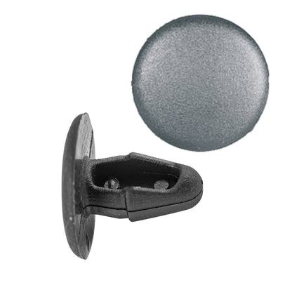 Black Nylon Shield Retainer Clips | Fits Hole Size: 13/64" | Head Diam: 13mm | Stem Size: 15mm