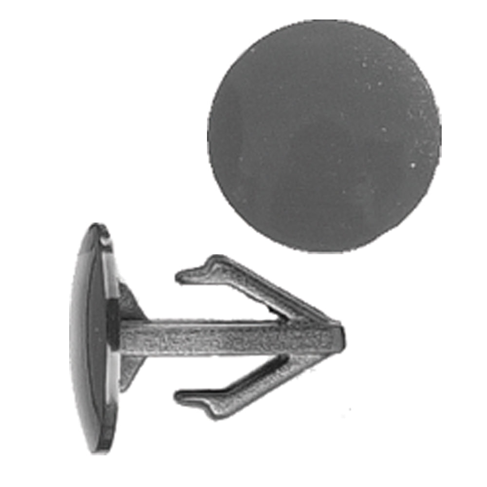 Nylon Hood Insulation Shield Retaining Clips Honda/Acura 1990-on Slider Door & Lift Gate Chrysl Hole Size: 15/64” (6mm) Color: Black Head Diam: 10mm Stem Size: 10mm