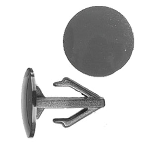 Nylon Hood Insulation Shield Retaining Clips Honda/Acura 1990-on Slider Door & Lift Gate Chrysl Hole Size: 15/64” (6mm) Color: Black Head Diam: 10mm Stem Size: 10mm
