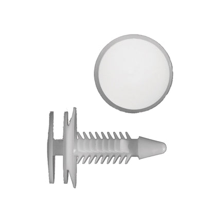 Natural Nylon Door Trim Headlight Retainer Clips | Fits Hole Size: 1/4" | Head Diam: 3/4" | Stem Size: 1/2" | GM 1971-on | OEM# 2064891, 9818648, 9883583