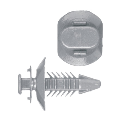 Black Nylon Trim Panel Retainer Clips | Fits Hole Size: 1/4" | Head Diam: 9/16"x11/16" | Stem Size: 3/4" | GM Truck 1976-on | OEM# 15545202, 15607165, 15612948