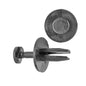 Black Nylon Push-Type Retainer Clips | Mud Skirt & Fender Liner | Fits Hole Size: 1/4" | Head Diam: 11/16" | Stem Length: 9/16" | GM / Chrysler 1981-on | OEM# 14049205, 14019206, 34201621