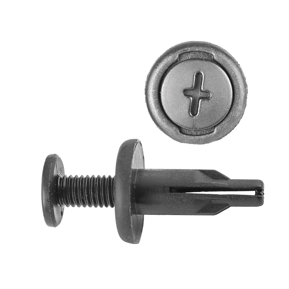 Nylon Push-Type Retainer Clips Honda Accord 1990-on Hole Size: 8mm Color: Black Head Diam: 18mm Stem Size: 21mm