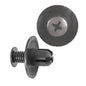 Black Nylon Push-Type Retainer Clips | Fits Hole Size: 8mm | Head Diam: 20mm | Stem Length: 9mm