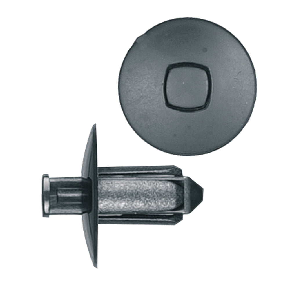 Nylon Push-Type Retainer Clips Front/Rear Bumper Nissan Maxima & Infiniti Hole Size: 8mm Color: Black Head Diam: 20mm Stem Size: 15mm