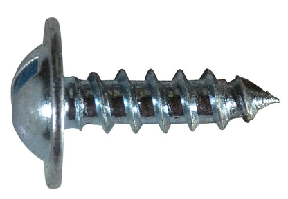 Bright Zinc Slotted Truss Head License Plate Screw | Screw Size: 10 x 5/8" | OD Washer: 1/2" | GM | OEM# 3783002