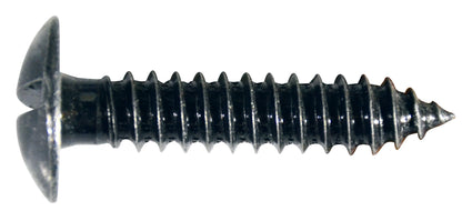 Black Slotted Truss Head License Plate Screw | Screw Size: #14 x 1-3/16" | Head: 9/16" | GM S&T Truck 98-on | OEM# 16502342