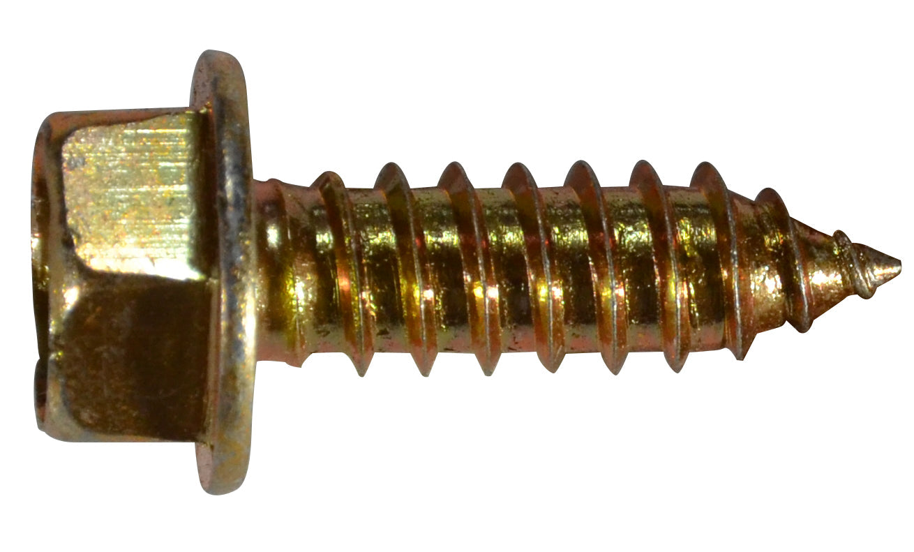 Zinc License Plate Screw Phillips Zinc Head Head Diam: 12mm (1/2”) Screw Size: M6-1.81 x 20mm