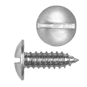 Bright Zinc License Plate Screw Slotted Truss Head Head Diam: 9/16