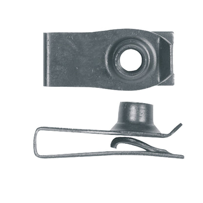 Standard Black Extruded "U" Nut | Screw Size: 1/4"-20 | Center of Hole to Edge: 25/32" | Range: .010"-.165" | Ford | OEM# 45265 |