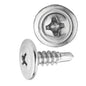 Chrome Phillips Teks® Oval Top Washer Head Trim Screw | Screw Size: 8 x 1/2" | OD Washer: 7/16"