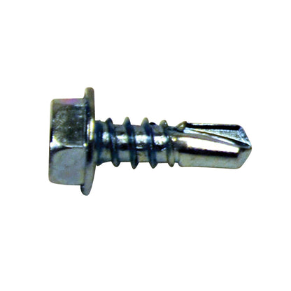 Bright Zinc Teks® Indented Hex Head Trim Screw | Head Size: 1/4"