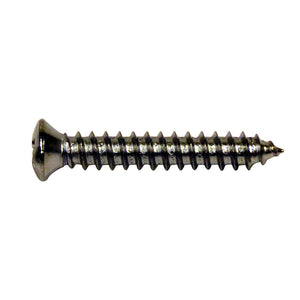 Sheet Metal Trim Screw Phillips Oval 
Undersized Head Color: Chrome Head Diam: #6 Screw Size: 8 x 3/4”