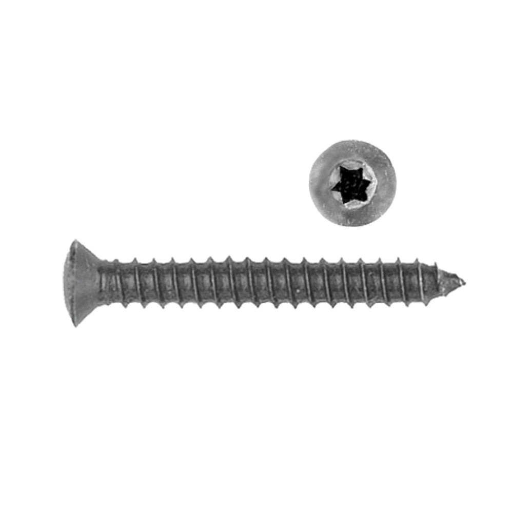 Trim Screw Metric Torx® - Pan Head Color: Chrome Head Diam: 7mm Screw Size: 4.2-1.41 x 30mm