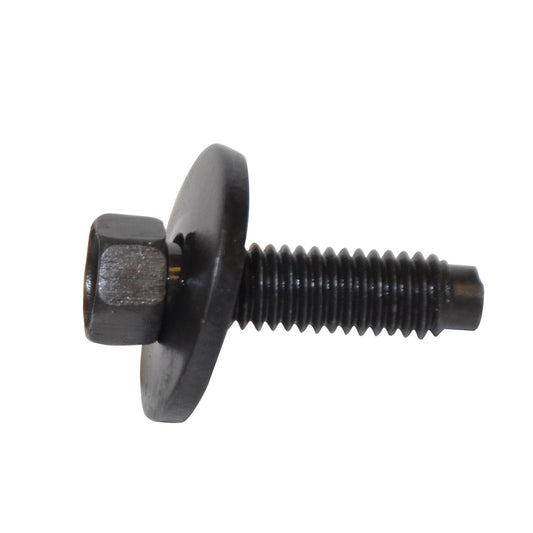 Metric Black Indented Hex Head CA Body Bolt w/Loose Washer | Screw Size: 6-1.0 x 22mm | Head Size: 8mm | OD Washer: 19mm | Chrysler / Ford / GM | OEM# 6100566, N606676-S2, N606676-S, N606676-S100, 11503982