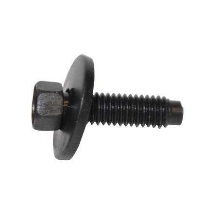 Metric Black Indented Hex Head CA Body Bolt w/Loose Washer | Screw Size: 6-1.0 x 22mm | Head Size: 8mm | OD Washer: 19mm | Chrysler / Ford / GM | OEM# 6100566, N606676-S2, N606676-S, N606676-S100, 11503982