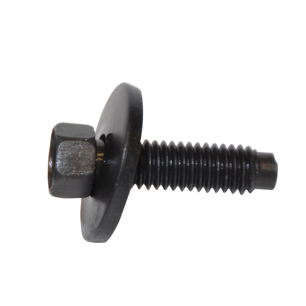Metric Dog Point Body Bolt Indented Hex Head Loose Washer Color: Black Head Diam: 8mm Screw Size: 6-1.0 x 28mm