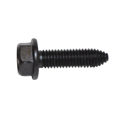 Metric Black Indented Flange Hex Head CA Point Bolt | Screw Size: 8-1.25 x 30mm | Head Size: 13mm | OD Washer: 17mm | GM | OEM# 11500971, 11504492, 11515619