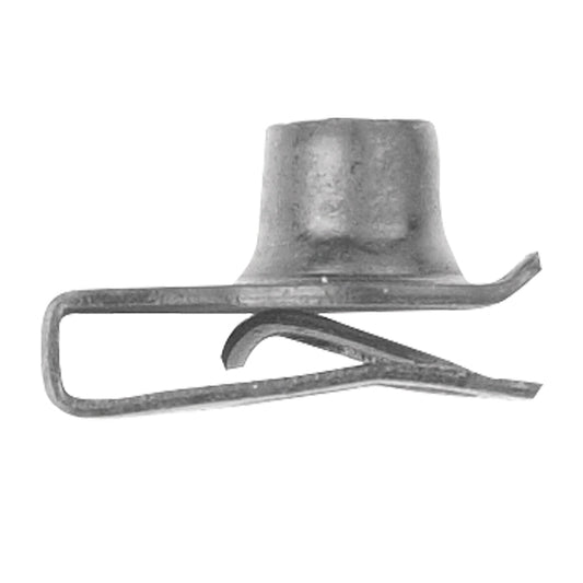 Metric Black Extruded "U" Nut | Screw Size: 8-1.25mm | Center to Edge: 14.50mm | Panel Range: .80mm-4mm | Chrysler / Ford / GM | OEM# 6100042, 6101283, N623333-S2, N623333-S100, 11500660, 11508925, 11502617