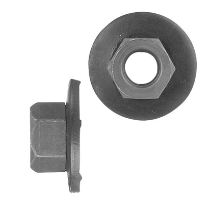 Metric Black Hex Nut w/Loose Washer | Screw Size: 8-1.25mm | Head Size: 13mm | OD Washer: 24mm | Ford / GM | OEM# N621940-S424, 11503695, 11506117, 11516780, 11500401