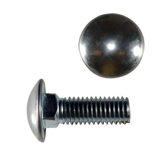 Standard Stainless Steel Capped Pan Style Head Bumper Bolt | Screw Size: 1/2”-13 x 1-1/2” | Head Size: 13/32”