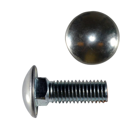 Standard Stainless Steel Capped Pan Style Head Bumper Bolt | Screw Size: 1/2”-13 x 1-1/2” | Head Size: 13/32”