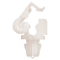 White Nylon Door Lock Prop Clips | Type: Foldover | Rod Diam: 10-24 | Hole Size: 8mm | Ford | OEM# E6DZ-5421952A, E82Z-5421952B