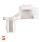 Natural nylon right-side hood prop clip with molded bracket and rod holder