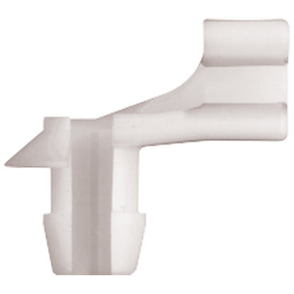 Natural Nylon Door Lock Prop Clips | Type: Right Side | Rod Diam: 5/32" | Hole Size: 15/64"