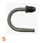 Curved metal fuel line repair tube with threaded fitting, 3/8 inch tube, 6 1/2 inch length